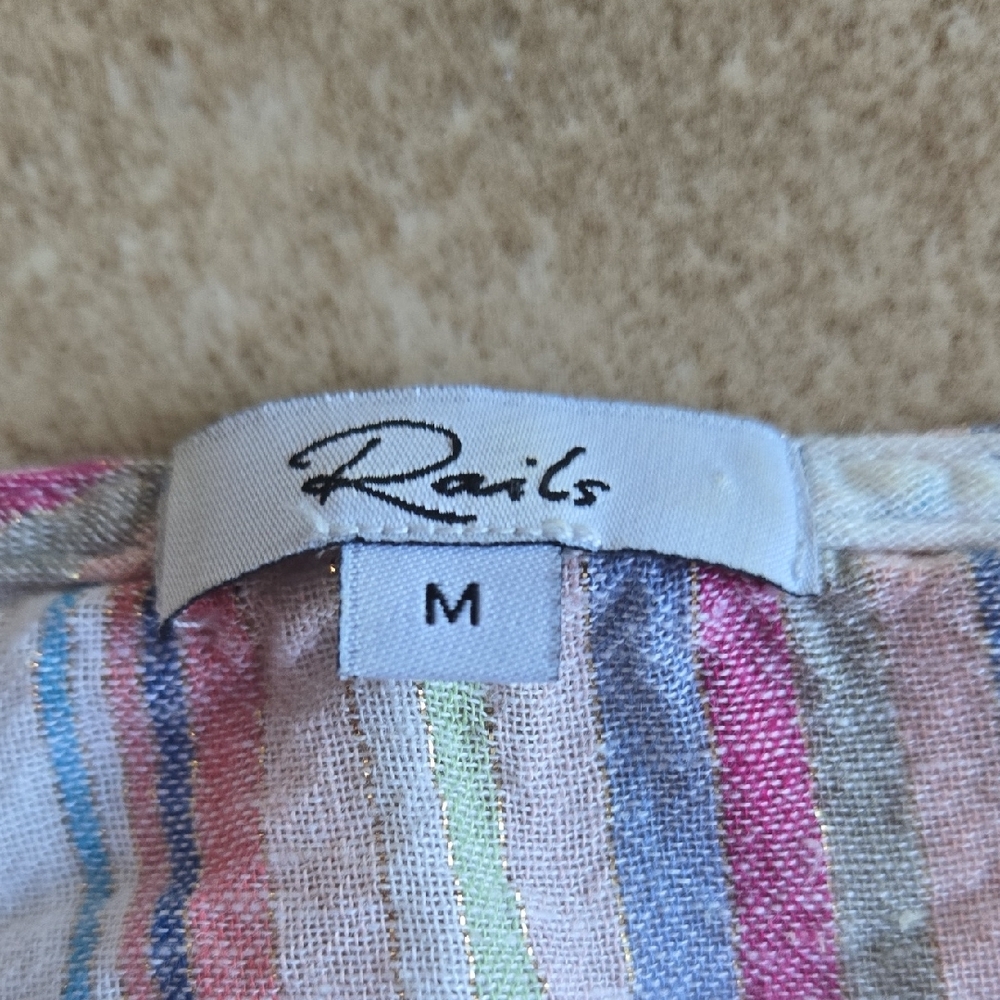 Rails Striped Mini Dress - Pink, Blue, White - Picture 4 of 10